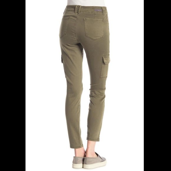 Women’s Level 99 Army Green Brooklyn Skinny Zipper Cargo Pants Size 24 - Picture 2 of 6